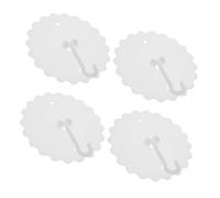 ORFOFE 4 Pièces Crochet Plafond Adhésif Abs Robuste pour Suspension Intérieure Installation Facile pour Moustiquaires et Rideaux Accessoires pour Fixation Murale
