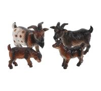 ORFOFE 4 pièces Figurines Chèvre et Agneau Réalistes Ensemble Famille Jouets Animaux Ferme pour Déco Maison et Apprentissage Garçon Fille