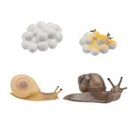 ORFOFE 4 pièces Figurines Cycle de Vie Escargot Jeu Éducatif Garçon Fille Ornements Plastique Simulation Nature Développement