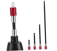 ORFOFE 4 Pièces Kit de Rallonge Tige Extension Filetée Robuste Porte Embouts pour Perceuse Connexion Stable pour Entretien et Réparation