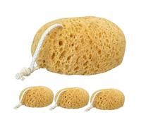 ORFOFE 4 Pièces Lot de Éponges Exfoliantes Nid Abeille Mousse Dense pour Nettoyage Doux et Profond Du Corps Exfoliant Doux pour Hommes Femmes et Bébés Éponge Bain Peau Sensible