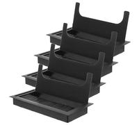 ORFOFE 4 pièces Lot de Passe-câbles avec Brosse Plastique Noir Couvre Bureau Gestion et Protection des Câbles sur Table Ordinateur Optimisation de Espace et Sécurité