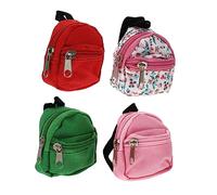ORFOFE 4 pièces Mini Sac à Dos Miniature pour Poupée Accessoire Décoratif et Écologique de Colorées pour Maison de Poupée pour Bricolage et Décorations