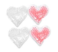 ORFOFE 4 pièces Poche Froid Réutilisable Gel Ice Pack Forme Cœur Compresses Froides Chaudes Confortables et Pratiques pour Soins et Réhabilitation
