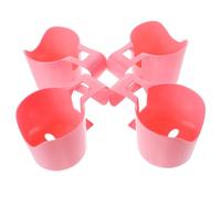 ORFOFE 4 Pièces Porte-gobelets Piscine Plastique Rose Support Boissons pour Bar Extérieur Rack Pratique pour Piscine