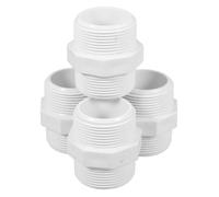 ORFOFE 4 pièces Raccord PVC Blanc Lot de Adaptateurs Réutilisables pour Tuyaux Darrosage Connecteurs de Tuyaux Robustes pour Usage Domestique Industriel et Agricole
