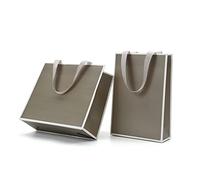 ORFOFE 4 pièces Sacs Papier Gris avec Poignée Corde Portable Sacs pour Bijoux Réutilisables pour et Anniversaires Versions Horizontale et Verticale