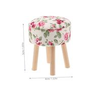 ORFOFE 4 Pièces Scale Soft Fabric Round Seats Mini Accessories Set for Kitchen Living Mini House Decor