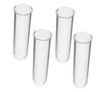 ORFOFE 4 pièces Vase Tube Verre Hydroponique pour Propagation de Petites Plantes Terrarium Décoratif Support Fleurs sans Terre Vase Transparent pour Maison et Bureau