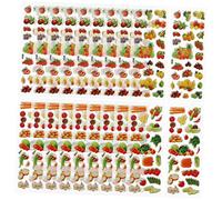 ORFOFE 40 Feuilles Autocollants Mousse Légumes et Fruits Petites Gommettes Cartoon pour Garçons et Filles Stickers Créatifs pour Loisirs et Décoration