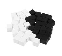 ORFOFE 40 Pièces de Jeu Bois Carré Mini Échecs Légères et Compactes Accessoires pour Jeux de Société Noir et Blanc Faciles à Manipuler et Transporter