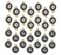ORFOFE 40 pièces Evil Eye Alloy Charms DIY Decorative Pendants For Bracelet Necklace Jewelry Making Mixed Single And Double Ear Craft Beads For