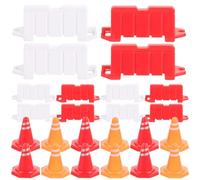 ORFOFE 40 pièces Jeu de Panneaux de Signalisation Miniatures Cônes et Barrières de Circulation pour Garçon Fille Éducatif Sécurité Routière Apprentissage Précoce du Code Route