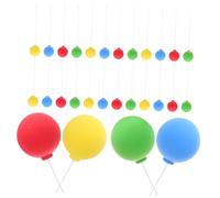 ORFOFE 40 Pièces Mini Ballons Décoratifs pour Gâteau Argile avec Fil Métallique Décorations Colorées pour Mariages et Fêtes Prénatales Accessoires Festifs Rouge Jaune Bleu et Vert