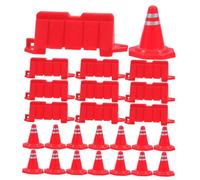 ORFOFE 40 pièces Mini Cônes de Signalisation Plastique pour Tableau Sable Éducatif Portable pour Garçon Fille Apprentissage Sécurité Routière et Planification Urbaine Accessoires