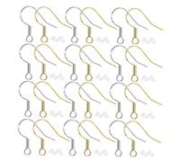 ORFOFE 400 pièces Kit Accessoires Boucle Oreille DIY Crochets et Bouchons Oreille Argentés et Dorés Matériaux pour Création Bijoux Faits Main Ensemble Complet pour Fabrication Boucles