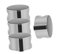 ORFOFE 4pièces Boutons De Commande Cuisinière à Gaz Zinc Alliage Interrupteurs Stoves Remplacement Gauche Droite Contrôle Stable Pour Table Cuisson Gaz