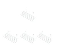 ORFOFE 4pièces Panier De Rangement Mural Fil Métallique Étagère Droite pour Panneau Grille Blanc