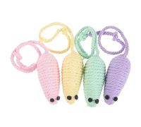 ORFOFE 4pièces Quatuor De Jouets Souris pour Chats Amusant Et Interactif Stimule Instinct Naturel des Félins Accessoire pour Chats Intérieur Fournitures pour Animaux De Compagnie