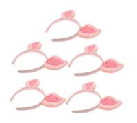 ORFOFE 5 Pièces Bandeau Oreilles de Cochon Rose Accessoire Cartoon Mignon pour Soins Visage et Fête Bandeau Pratique et pour Déguisement Cosplay