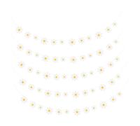 ORFOFE 5 Pièces Bannière Guirlande Marguerite Décoration Fleurie Anniversaire Suspendue pour Fête Murale et Photo Ambiance Joyeuse et Festive