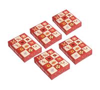 ORFOFE 5 Pièces Boîte à Loterie DIY Papier Boîte Vide Compartimentée pour Tirage Au Sort Fête Du Nouvel An avec Légère et Colorée