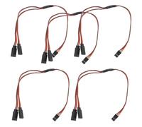 ORFOFE 5 Pièces Câble Y Splitter Rc Rallonge Broches Connecteur Femelle vers Double Mâle Extension Flexible pour Moteur d'Actionneur Esc Accessoire Électronique Rc Voiture et Avion Modèle