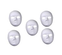 ORFOFE 5 Pièces Masques DIY Pâte à Papier à Peindre Main Masques Blancs à Décorer Style Renard Garçon Fille pour Fête de Carnaval Spectacle et Carnaval