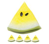 ORFOFE 5 Pièces Mini Artificial Watermelon Slice Set Realistic Resin Miniature Fruits Model for Dollhouse Decoration and DIY Craft