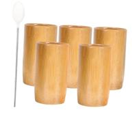 ORFOFE 5 Pièces Ventouses Bambou Naturelles Outils de Massage Cupping Sûrs et Durables Favorisent la Circulation Sanguine Métabolisme Adaptés Usage Familial