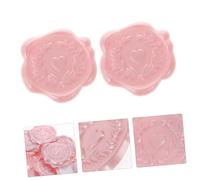 ORFOFE 50 pièces Autocollants Cachet Cire Relief Motif Cœur Étiquettes Adhésives pour Enveloppes Décoration Vintage et Réutilisable