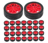 ORFOFE 50 Pièces Roues pour Voiture Rc Jeu de Pneus et Accessoires de Remplacement pour Bateaux et Hélicoptères Jouets DIY pour Projets Scientifiques et Modèles Robotiques