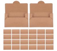 ORFOFE 50 Pochettes Porte-Cartes en Papier Kraft Étuis pour Cartes de Crédit et Cartes de Visite Protection Bande Magnétique Format Standard Usage Bureau et Hôtel