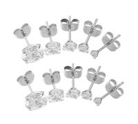 ORFOFE 5paire Lot de Boucles Oreilles Strass Cartilage Puce Piercing Fermoir Papillote Bijoux Femme