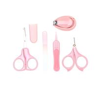 ORFOFE 5pièces Kit De Manucure Garçon Fille Avec Ciseaux Outils De Coupe Pour Nourrissons Rose
