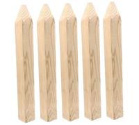 ORFOFE 5pièces Piquet De Jardin Bois pour Arpentage Et Aménagement Extérieur Lot de Pointe Facilitant Insertion Finition Lisse Artisanale Solide Et Polyvalent pour Clôture Et Jardin