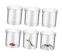 ORFOFE 6 pièces Boîte Observation Insectes avec Loupe Réservoir Plastique Transparent Ventilé Visionneuse Portable pour Garçon Fille et Exploration Scientifique Plein Air