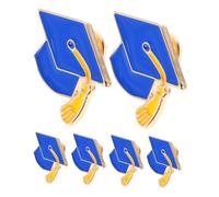 ORFOFE 6 pièces Broche Chapeau de Diplôme Alliage Badge de Graduation pour Étudiants Souvenir et Motivant pour Cérémonie et Fête de Remise des Diplômes