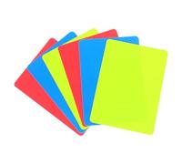 ORFOFE 6 Pièces Cartons Arbitre PVC Renforcés Jaune Rouge Bleu Accessoires Officiels pour Arbitrage Football et Sports Cartes de Pénalité Ergonomiques et Résistantes pour Compétitions