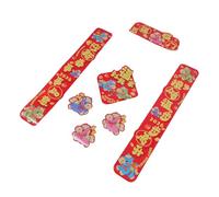 ORFOFE 6 Pièces Chinese Year Couplets Year Of The Horse Lunar Spring Festival Door Stickers Lucky Fu Character Traditional Decorations