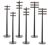 ORFOFE 6 PièCes Miniature Poteaux TéLéPhoniques en Plastique pour ModéLisme Ferroviaire DéCor Micro Paysage Et Dioramas Accessoires DIY pour Table De Sable Et Micro Paysages