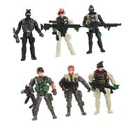 ORFOFE 6 pièces Modèles Soldats Flexibles Plastique Jouets Militaires pour Garçon Fille Articulation Complète Jeu Éducatif Garçon Fille