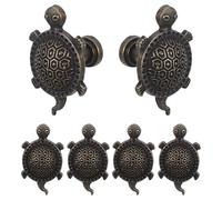 ORFOFE 6 Pièces Poignées de Tiroir Tortue Alliage de Zinc Boutons de Meuble Thème Océan pour Commode Cuisine et Salle de Bain Poignées Vintage Nautiques Décoratives