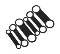 ORFOFE 6 Pièces Silicone Dog Tag Holder Elastic Bands for Pet Collar Replacement Noise-reducing Adjustable and Washable Silent Pet Id Tags