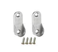 ORFOFE 6 Pièces Support Tringle Penderie Ovale Métal Massif avec Vis Support Tube pour Barre de Vêtements Renforcé pour Garde-Robe Accessoires de Meuble et Facile à Installer