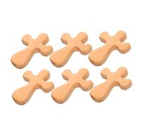 ORFOFE 6 Pièces Wooden Crosses For Prayer And Meditation Handheld Religious Art Decoration With Wood Finish Spiritual Keepsake For Catholic Faith And Home Tranquility