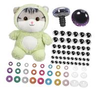 ORFOFE 60 Ensembles Yeux de Poupée pour Animaux Au Crochet Kit Dyeux Plastique Réalistes pour Artisanat de Jouets Peluche et Marionnettes Accessoires de Création DIY