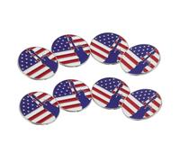 ORFOFE 8 Pièces Broches Émail Statue Liberté Drapeau Américain Épingles Patriotiques Légères pour Célébrations Memorial Day