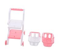 ORFOFE 8 Pièces Mini Double-Layer Supermarket Trolley Toy for Realistic Children's Grocery Cart Playset Lightweight Portable Pretend Play Utility Cart