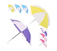 ORFOFE 8 pièces Miniature Umbrellas Set Mini Dollhouse Parasols for Pretend Play Accessories Realistic Small Rainy Sunny Umbrella Toys for Doll Decor